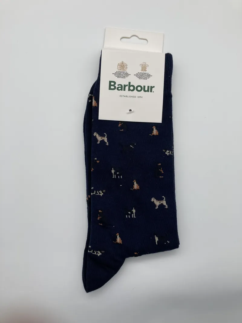 Barbour Mavin Socks Dark Blue Dog